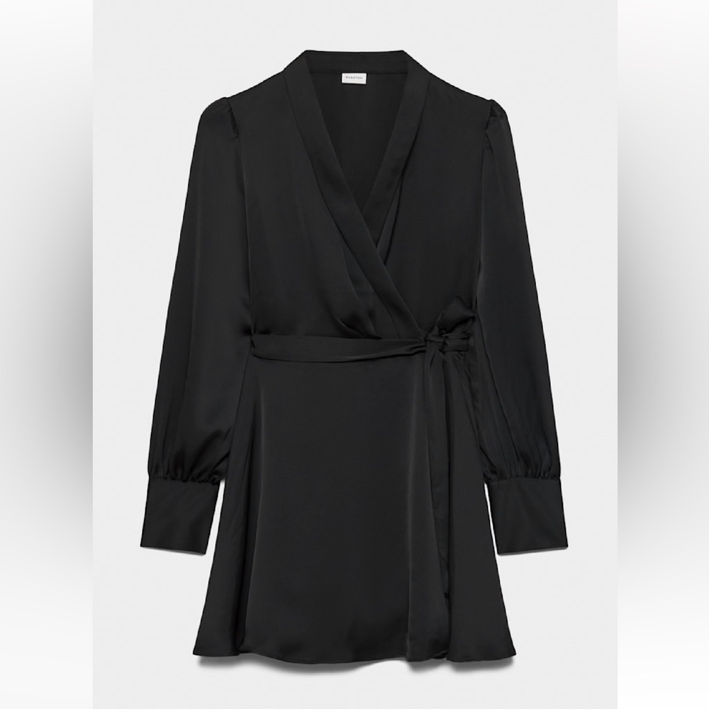 Aritzia Black Hyde Satin Mini Dress